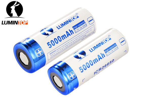 China Capacidad recargable de las baterías de linterna del ion de Li alta 3.7V 5000mAh proveedor