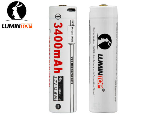China baterías de linterna recargable de 3400mA USB usando Panasonic NCR18650B proveedor